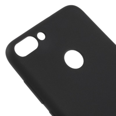 Huawei P smart 2018 (Enjoy 7S) dėklas (kieto silikono - TPU, matinis, juodas) / Priedai.lt