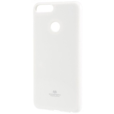 Huawei P smart 2018 (Enjoy 7S) baltas Mercury kieto silikono (TPU) dėklas - nugarėlė / Priedai.lt