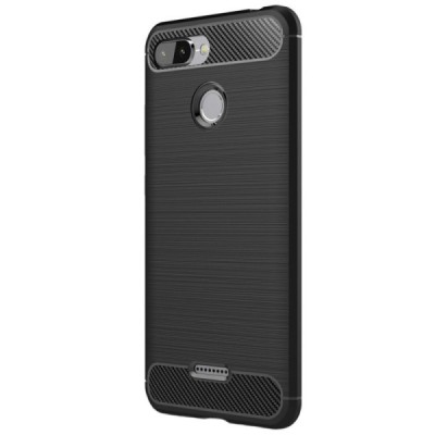 Xiaomi Redmi 6 „Carbon“ kieto silikono TPU juodas dėklas - nugarėlė / Priedai.lt