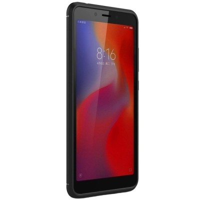 Xiaomi Redmi 6 „Carbon“ kieto silikono TPU juodas dėklas - nugarėlė / Priedai.lt
