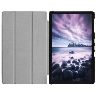 Samsung Galaxy Tab A 10.5 2018 (T590, T595) Mozaika atverčiamas spalvotas, baltas odinis dėklas - knygutė / Priedai.lt