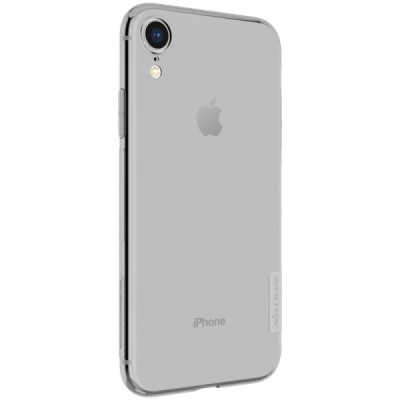 Apple iPhone Xr Nillkin Nature plonas pilkas (permatomas) silikoninis TPU bespalvis dėklas / Priedai.lt