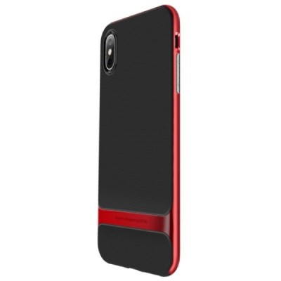 „Rock“ Royce sustiprintos apsaugos Apple iPhone Xs Max raudonas kieto silikono (TPU) ir plastiko dėklas / Priedai.lt