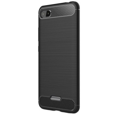 Xiaomi Redmi 6A „Carbon“ kieto silikono TPU juodas dėklas - nugarėlė / Priedai.lt