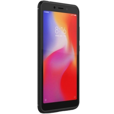 Xiaomi Redmi 6A „Carbon“ kieto silikono TPU juodas dėklas - nugarėlė / Priedai.lt