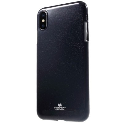 Apple iPhone Xs Max Mercury juodas kieto silikono TPU dėklas - nugarėlė / Priedai.lt
