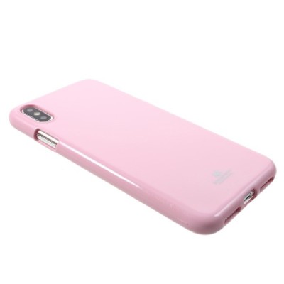 Apple iPhone Xs Max Mercury šviesiai rožinis kieto silikono TPU dėklas - nugarėlė / Priedai.lt