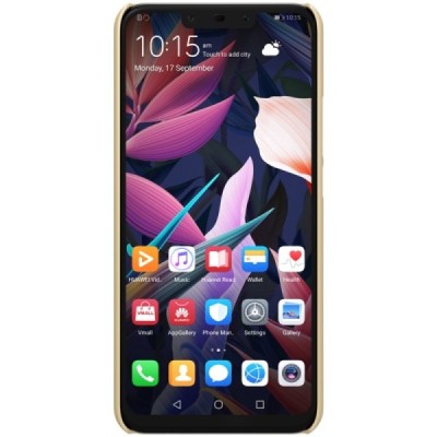 Huawei Mate 20 Lite Nillkin Frosted Shield auksinis plastikinis dėklas / Priedai.lt