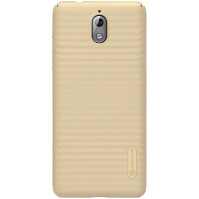 Nokia 3.1 (2018) Frosted Shield auksinis plastikinis dėklas + apsauginė ekrano plėvelė / Priedai.lt