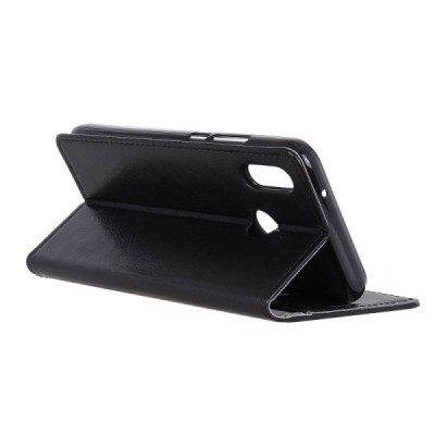 Asus Zenfone Max Pro (ZB601KL) atverčiamas juodas odinis dėklas - piniginė / Priedai.lt