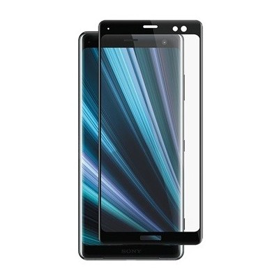 Sony Xperia XZ3 „Mocolo“ 9H Tempered Glass sustiprintos apsaugos juodas pilnai dengiantis apsauginis ekrano stiklas 0,26 mm / Pr