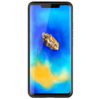 Huawei Mate 20 Pro cocose skaidrus juodos spalvos apvadais kieto silikono (TPU) dėklas / Priedai.lt