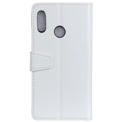 Xiaomi Redmi 6 Pro (Mi A2 Lite) atverčiamas baltas odinis dėklas, knygutė - piniginė / Priedai.lt