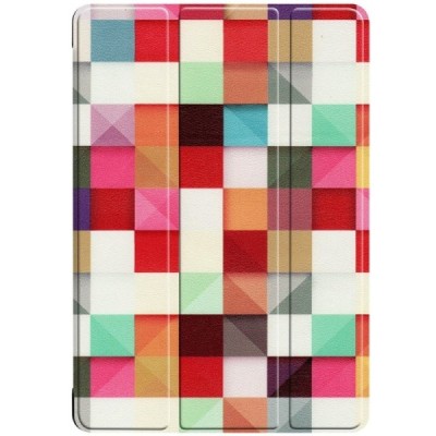 Huawei MediaPad T5 10 atverčiamas spalvotas „Cubes“ dėklas - knygutė / Priedai.lt
