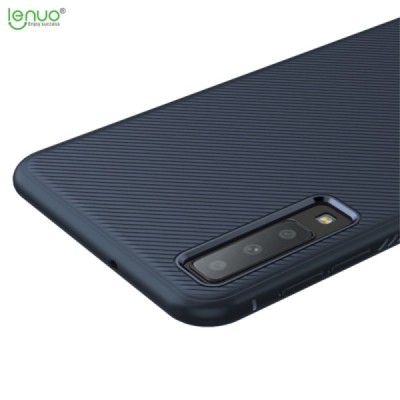 Samsung Galaxy A7 (2018) „Lenuo“ kieto silikono TPU mėlynas dėklas - nugarėlė / Priedai.lt