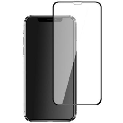 Apple iPhone X (iPhone Xs, 11 Pro) „Mocolo“ 9H Tempered Glass sustiprintos apsaugos juodas pilnai dengiantis apsauginis ekrano s