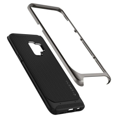 „Spigen“ Neo Hybrid sustiprintos apsaugos Samsung Galaxy S9 (G960) juodas kieto silikono (TPU) ir plastiko dėklas / Priedai.lt