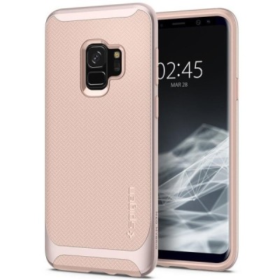„Spigen“ Neo Hybrid sustiprintos apsaugos Samsung Galaxy S9 (G960) rožinis kieto silikono (TPU) ir plastiko dėklas / Priedai.lt