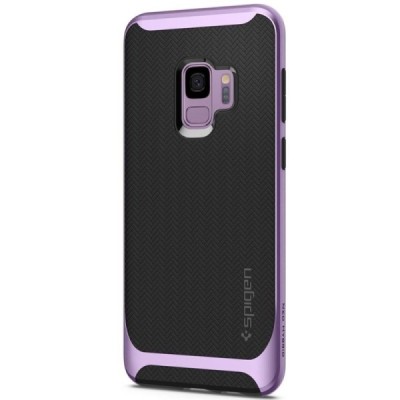 „Spigen“ Neo Hybrid sustiprintos apsaugos Samsung Galaxy S9 (G960) violetinis kieto silikono (TPU) ir plastiko dėklas / Priedai.