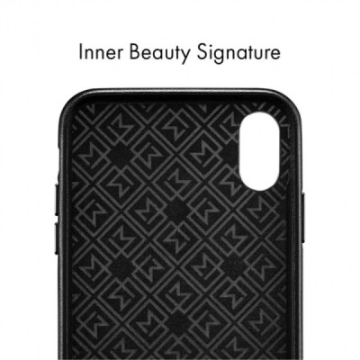 „Spigen“ La Manon Calin Apple iPhone X (iPhone Xs) juodas odinis dėklas - nugarėlė / Priedai.lt