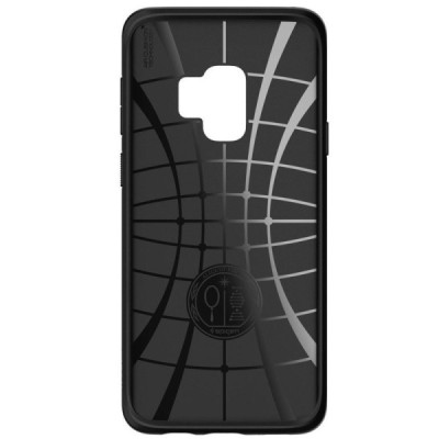 „Spigen“ Liquid Air Samsung Galaxy S9 (G960) juodas kieto silikono dėklas / Priedai.lt
