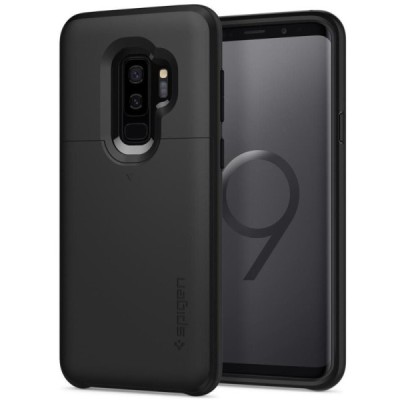 „Spigen“ Slim Armor CS Samsung Galaxy S9+ (G965) juodas kieto silikono dėklas / Priedai.lt