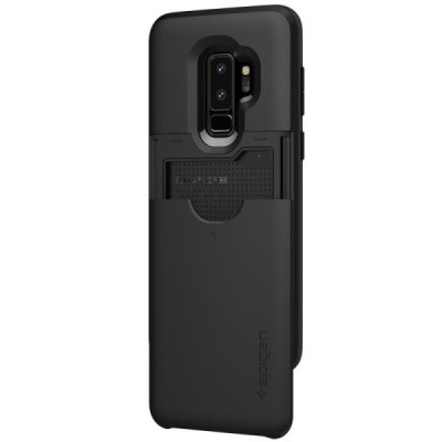 „Spigen“ Slim Armor CS Samsung Galaxy S9+ (G965) juodas kieto silikono dėklas / Priedai.lt