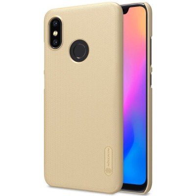 Xiaomi Mi 8 Nillkin Frosted Shield auksinis plastikinis dėklas / Priedai.lt