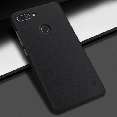 Xiaomi Mi 8 Lite Nillkin Frosted Shield juodas plastikinis dėklas / Priedai.lt