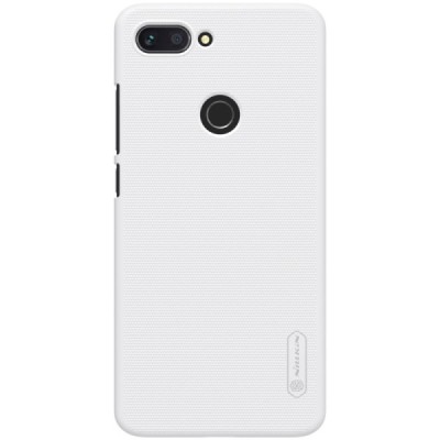 Xiaomi Mi 8 Lite Nillkin Frosted Shield baltas plastikinis dėklas / Priedai.lt