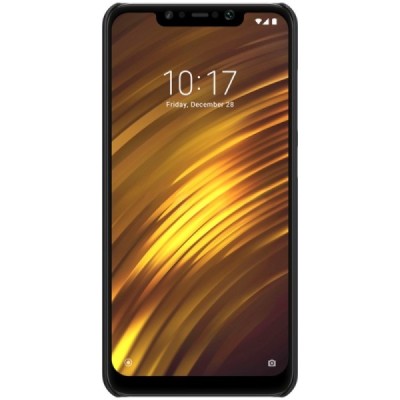 Xiaomi Pocophone F1 Nillkin Frosted Shield juodas plastikinis dėklas / Priedai.lt