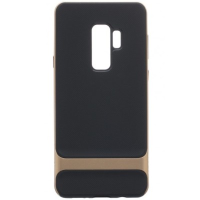 „Rock“ Royce sustiprintos apsaugos Samsung Galaxy S9 (G960) juodas auksinės spalvos apvadais kieto silikono (TPU) ir plastiko dė
