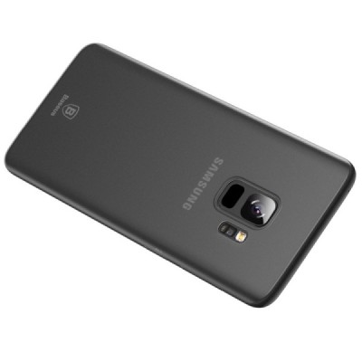 „Baseus“ Wing plastikinis skaidrus, matinis Samsung Galaxy S9 (G960) pilkas dėklas - nugarėlė / Priedai.lt