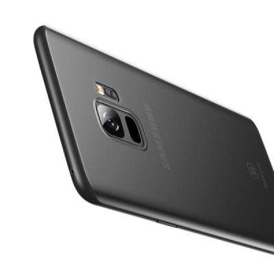 „Baseus“ Wing plastikinis skaidrus, matinis Samsung Galaxy S9 (G960) pilkas dėklas - nugarėlė / Priedai.lt