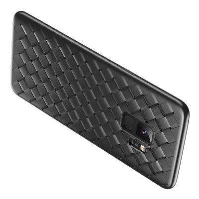 „Baseus“ Weaving Samsung Galaxy S9 (G960) juodas kieto silikono dėklas / Priedai.lt
