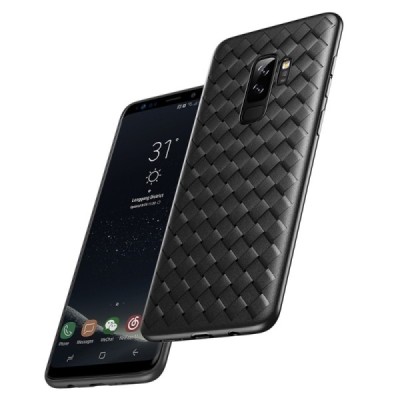 „Baseus“ Weaving Samsung Galaxy S9+ (G965) juodas kieto silikono dėklas / Priedai.lt