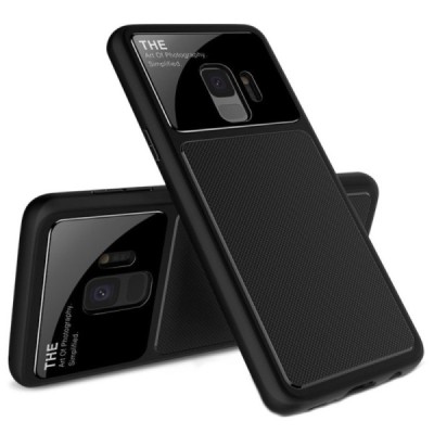„Lenuo“ Lens Samsung Galaxy S9 (G960) juodas kieto silikono dėklas / Priedai.lt