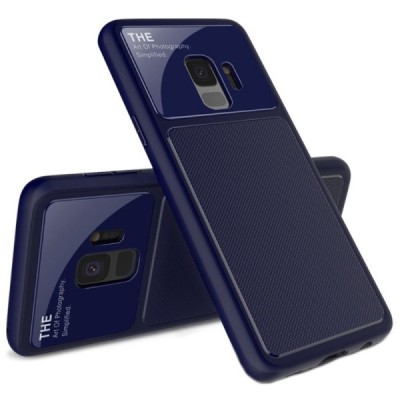 „Lenuo“ Lens Samsung Galaxy S9 (G960) mėlynas kieto silikono dėklas / Priedai.lt