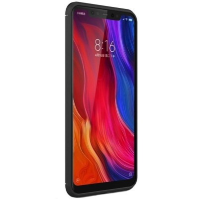 Xiaomi Mi 8 kieto silikono TPU juodas dėklas - nugarėlė / Priedai.lt