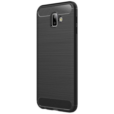 Samsung Galaxy J6+ 2018 (J610) „Carbon“ kieto silikono TPU juodas dėklas - nugarėlė / Priedai.lt