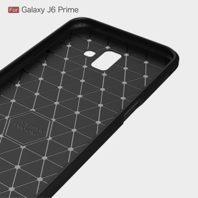 Samsung Galaxy J6+ 2018 (J610) „Carbon“ kieto silikono TPU juodas dėklas - nugarėlė / Priedai.lt