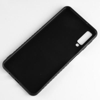 „Bi-Color“ Splicing Samsung Galaxy A7 2018 (A750) rudas, juodas odinis dėklas / Priedai.lt
