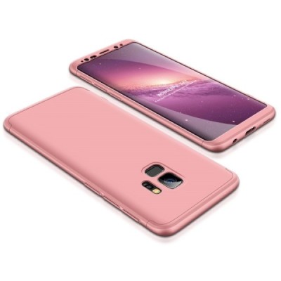 „Thin Fit 360“ plastikinis Samsung Galaxy S9 (G960F) rožinis dėklas / Priedai.lt