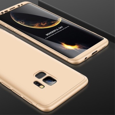 „Thin Fit 360“ plastikinis Samsung Galaxy S9 (G960F) auksinis dėklas / Priedai.lt