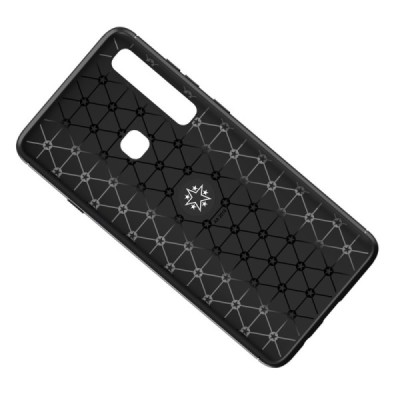 Samsung Galaxy A9 2018 (A9 Star Pro) „FOCUS“ Kickstand kieto silikono TPU juodas dėklas - nugarėlė / Priedai.lt