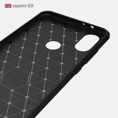 Xiaomi Mi 6X (Xiaomi Mi A2) kieto silikono TPU juodas dėklas - nugarėlė / Priedai.lt