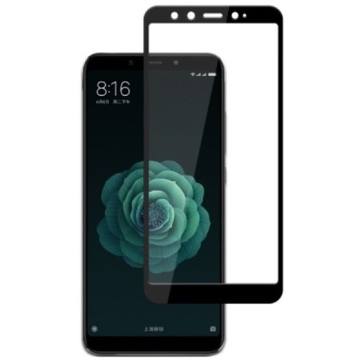 Xiaomi Mi 6X (Xiaomi Mi A2) „Mocolo“ 9H Tempered Glass sustiprintos apsaugos juodas pilnai dengiantis apsauginis ekrano stiklas