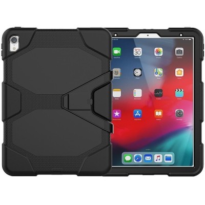Apple iPad Pro 11" (2018, 1-os kartos) sustiprintos apsaugos dėklas - juodas - nugarėlė | Priedai.lt