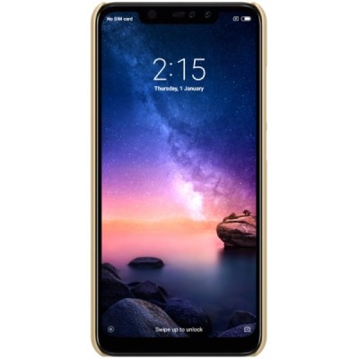 Xiaomi Redmi Note 6 Pro Nillkin Frosted Shield auksinis plastikinis dėklas / Priedai.lt