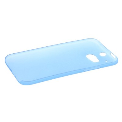 Ploniausias pasaulyje HTC One M8 mėlynas skaidrus plastikinis dėklas / Priedai.lt